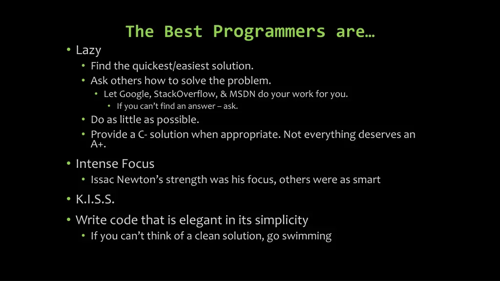 the best programmers are