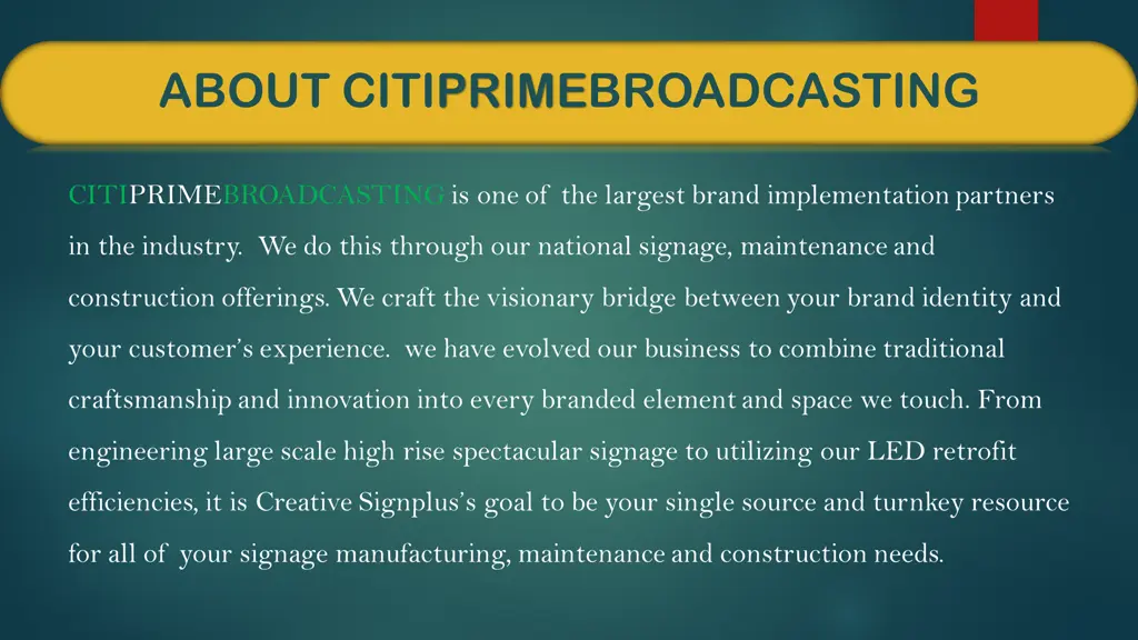 about citiprimebroadcasting