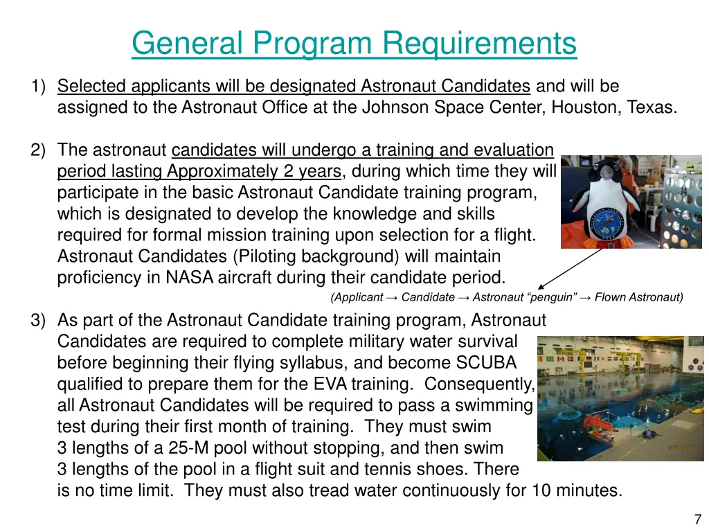 general program requirements