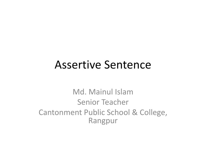 assertive sentence