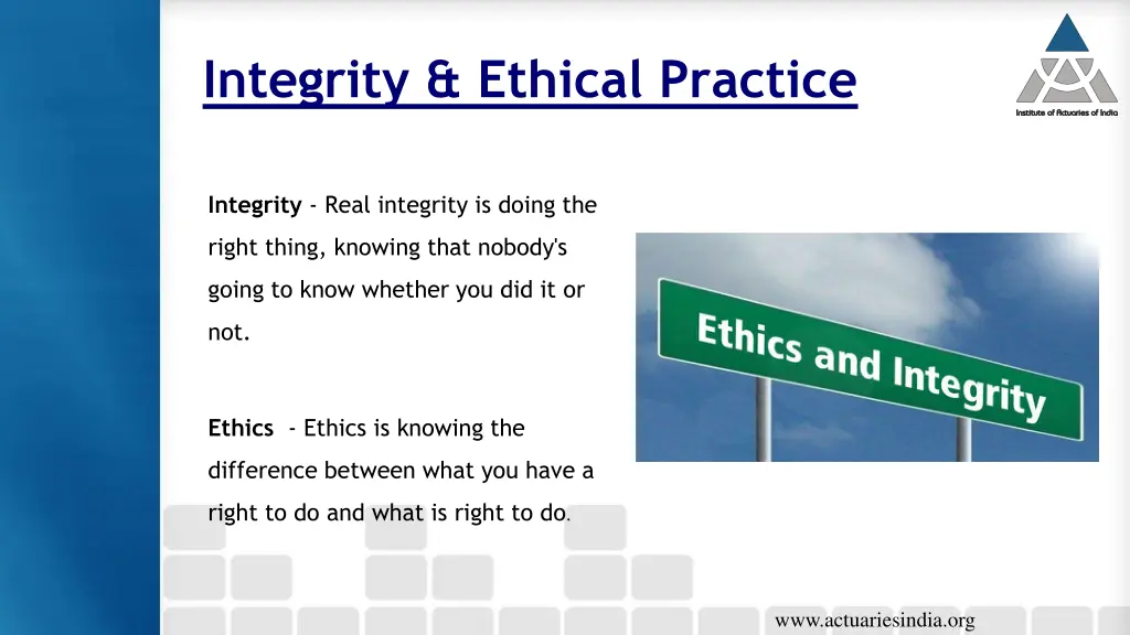 integrity ethical practice 1