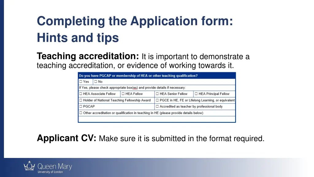 completing the application form hints and tips 1