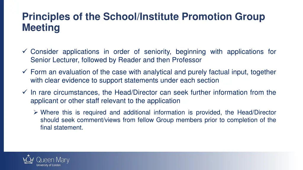 principles of the school institute promotion