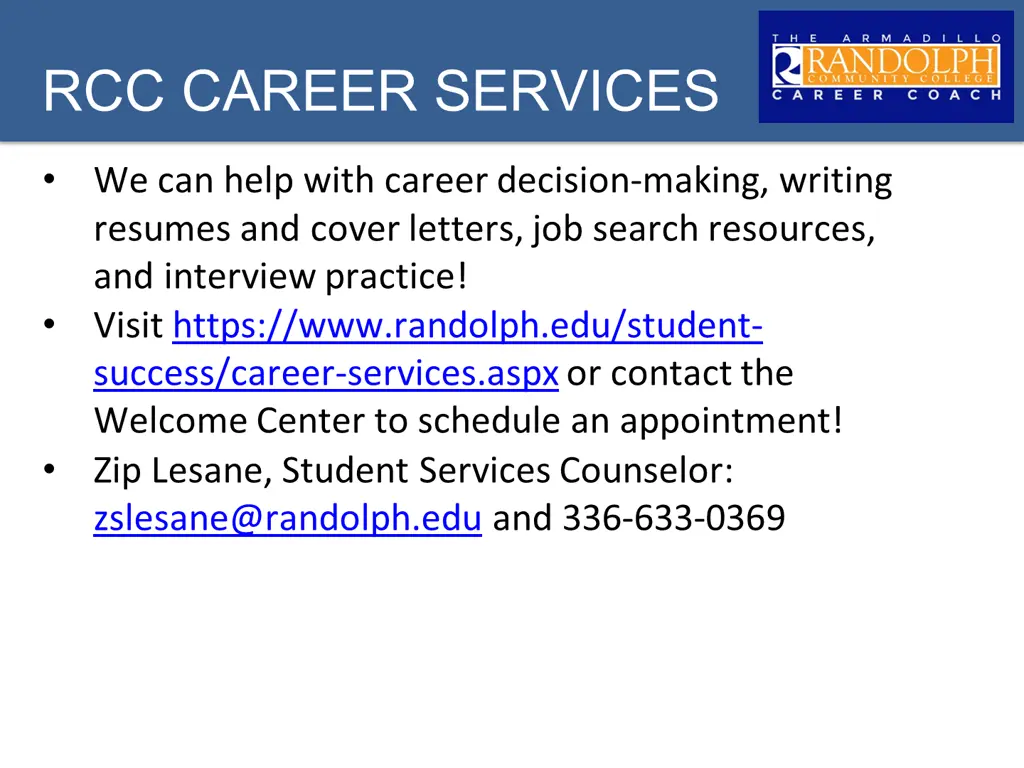 rcc career services