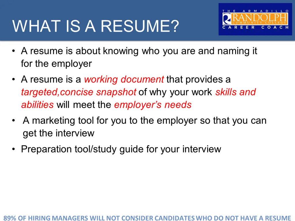 what is a resume