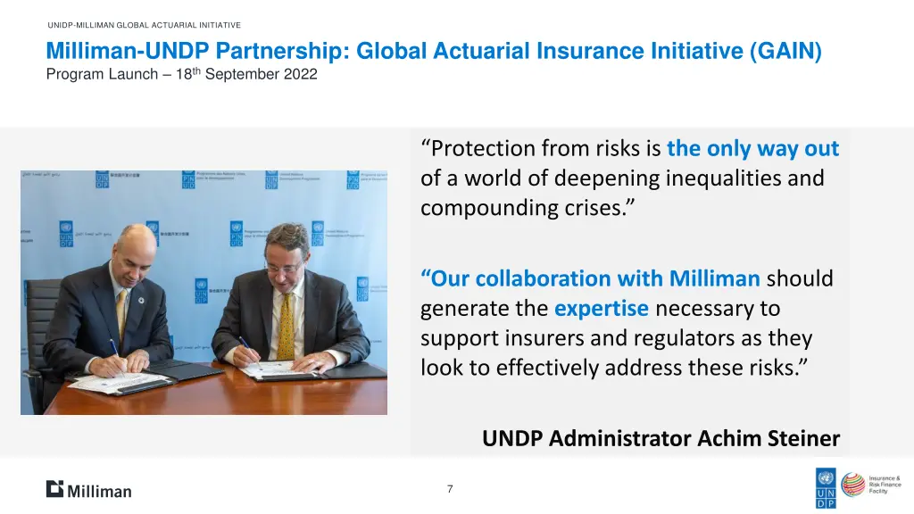 unidp milliman global actuarial initiative 5