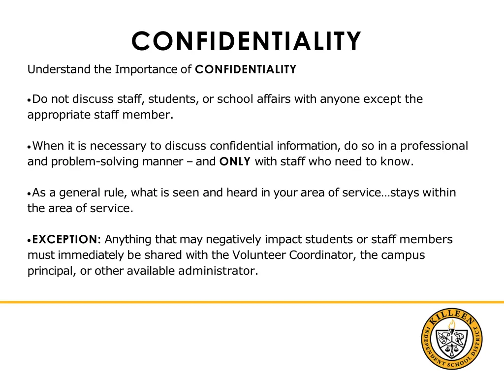 confidentiality