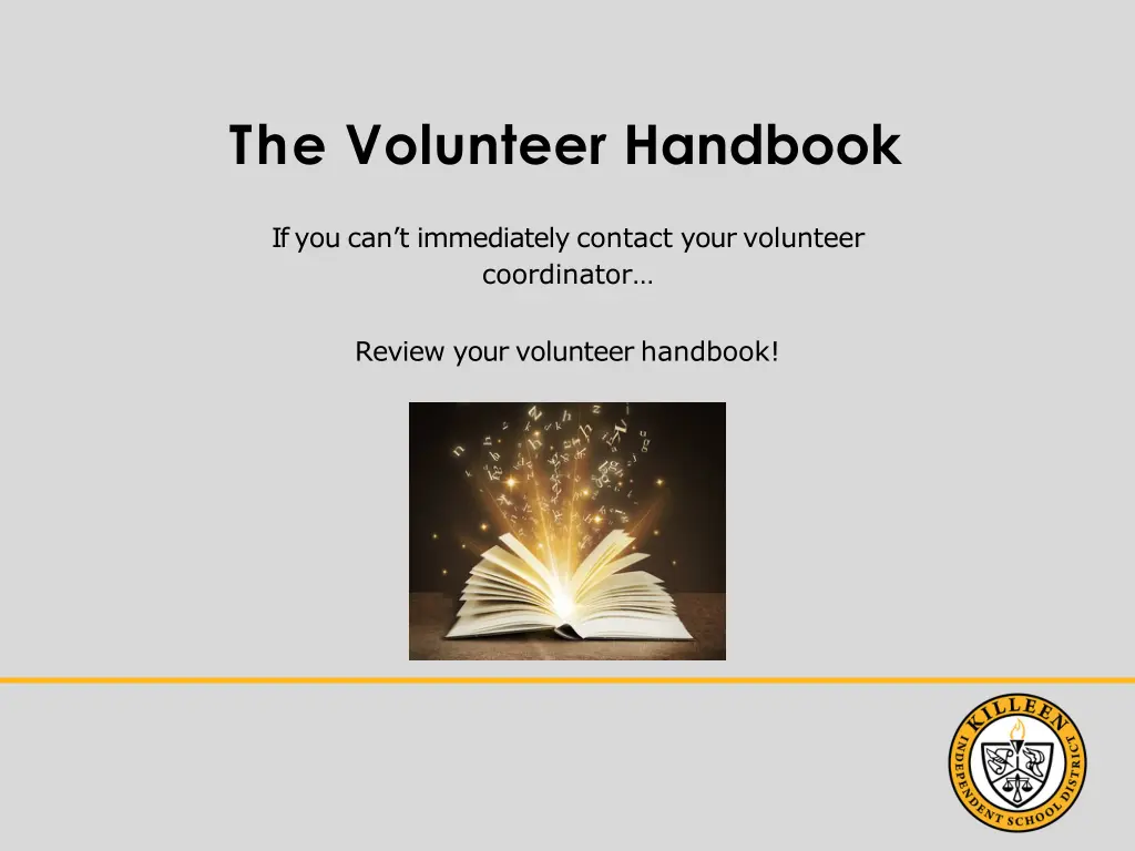 the volunteer handbook 1