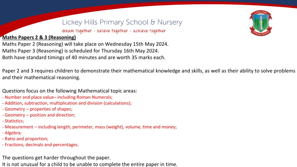 maths papers 2 3 reasoning maths paper