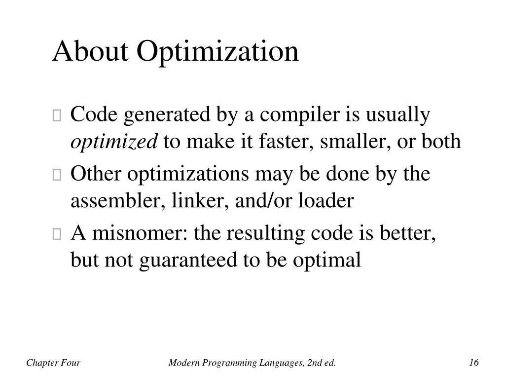 about optimization