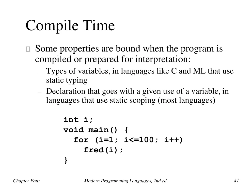 compile time