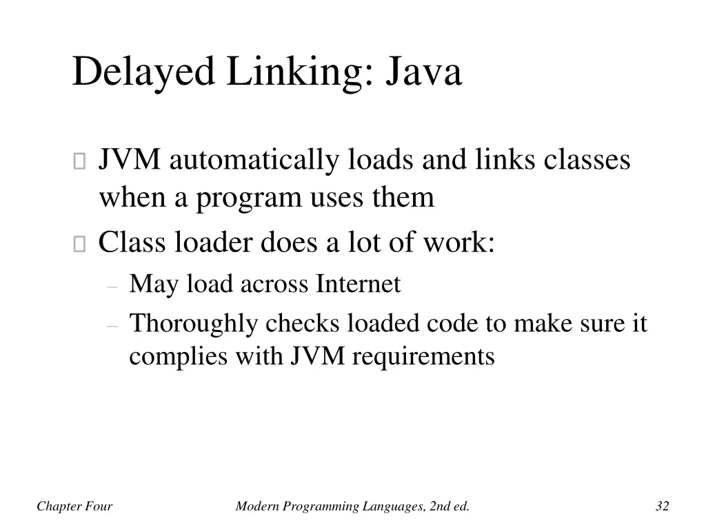 delayed linking java