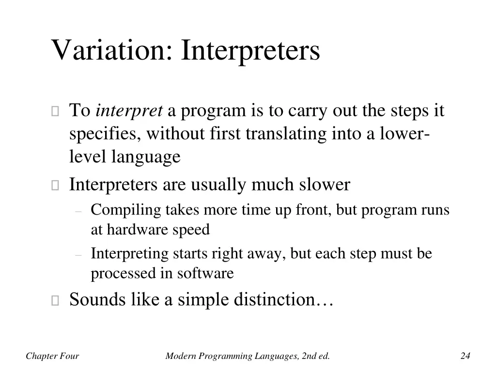 variation interpreters