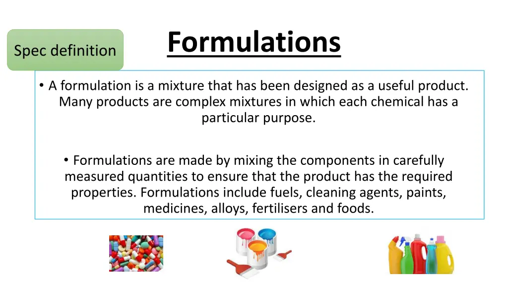 formulations