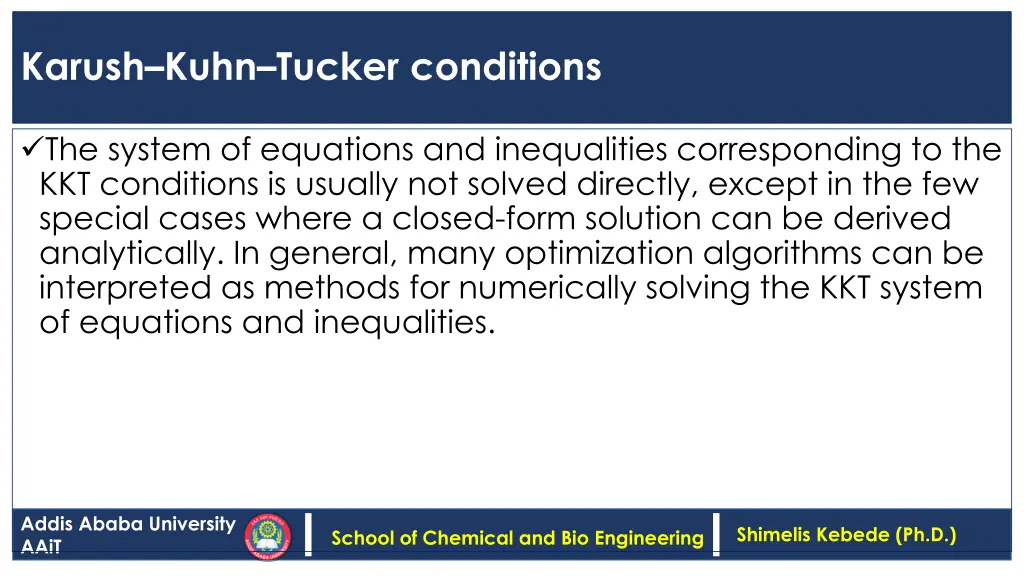 karush kuhn tucker conditions 1