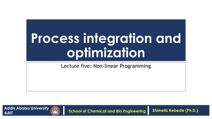 process integration and optimization