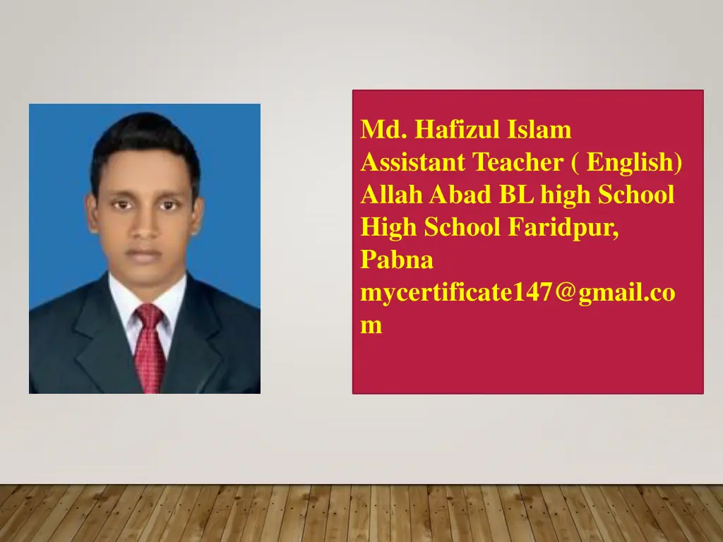 md hafizul islam assistant teacher english allah