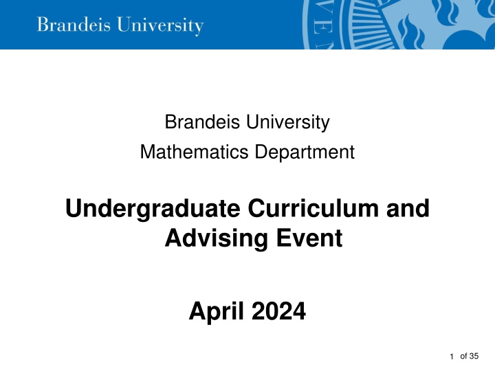 brandeis university mathematics department