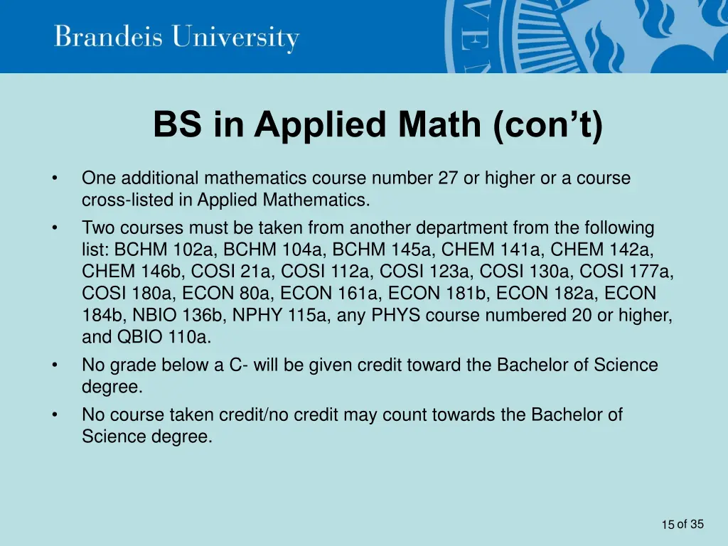 bs in applied math con t