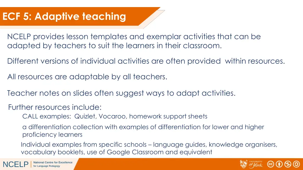 ecf 5 adaptive teaching