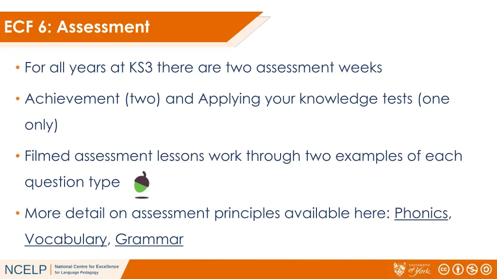 ecf 6 assessment