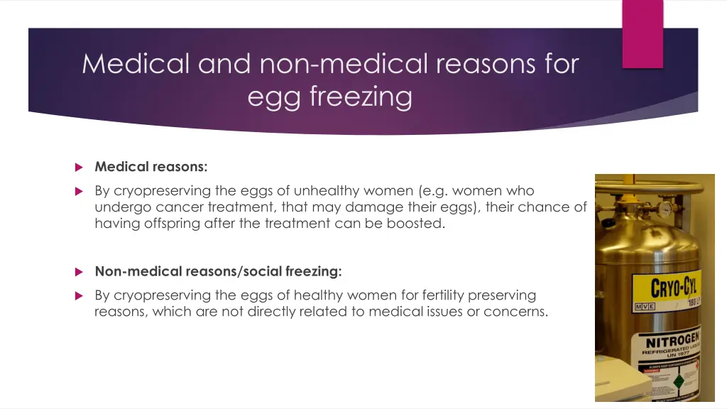 medical and non medical reasons for egg freezing