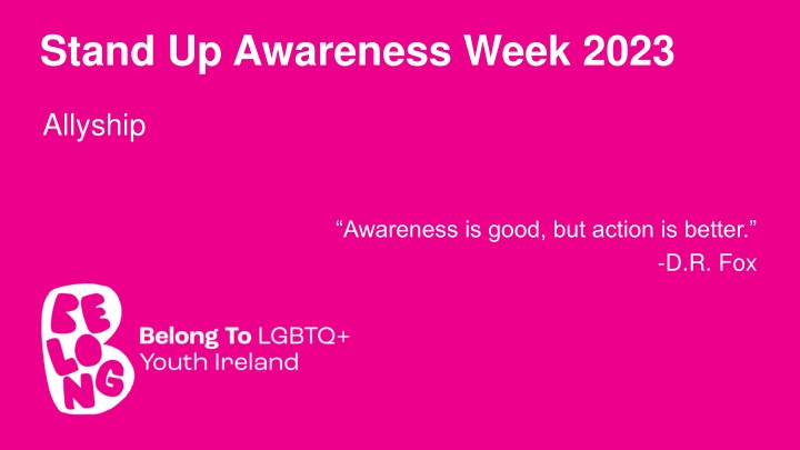 stand up awareness week 2023