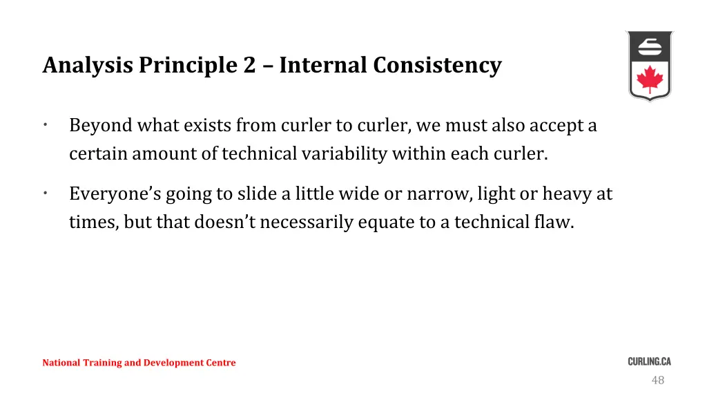 analysis principle 2 internal consistency