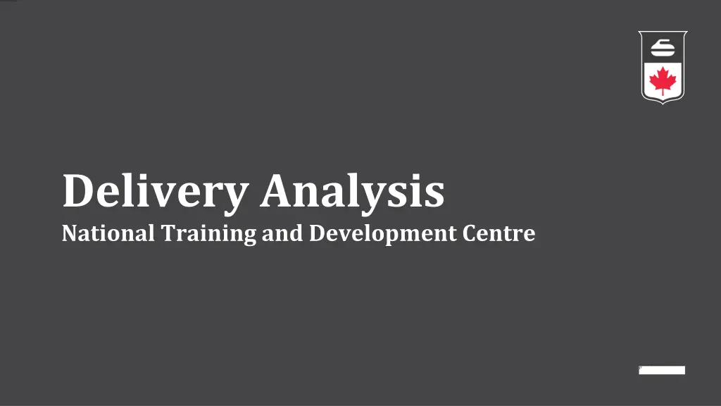delivery analysis national training