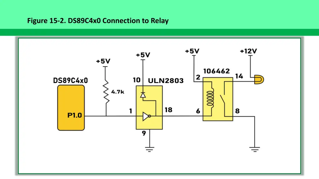 figure 15 2 ds89c4x0 connection to relay