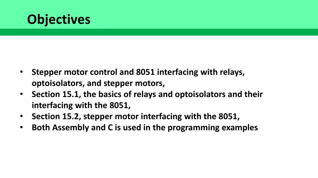 objectives 1