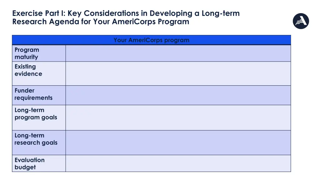 exercise part i key considerations in developing