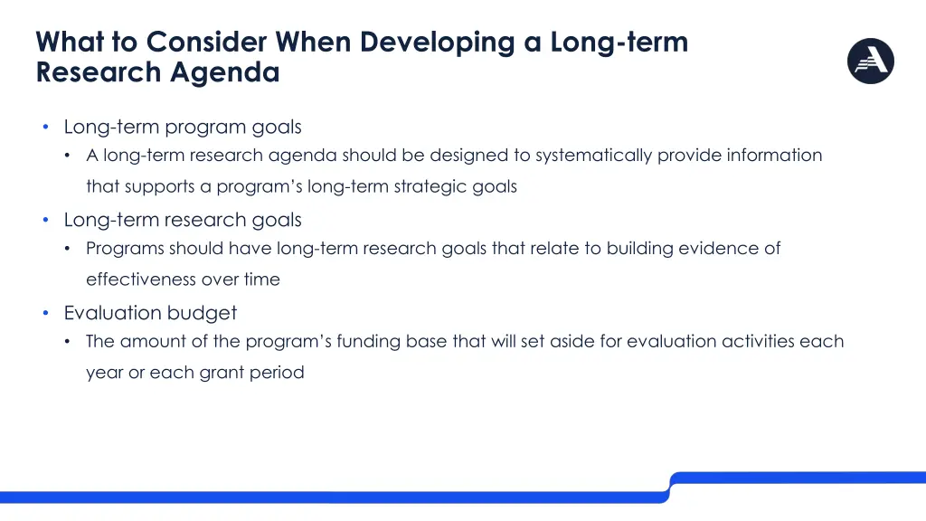 what to consider when developing a long term 1