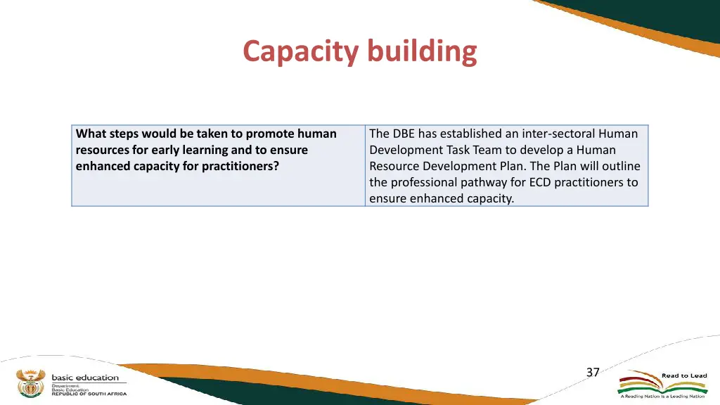 capacity building