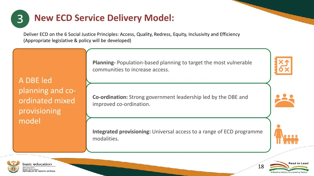 new ecd service delivery model