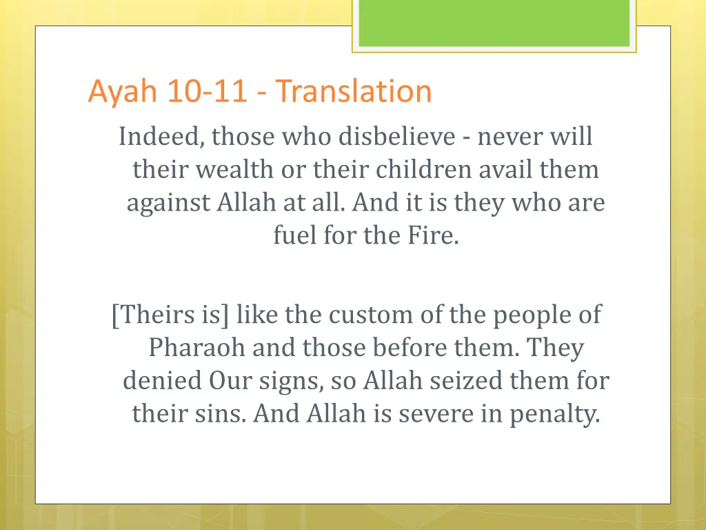 ayah 10 11 translation indeed those