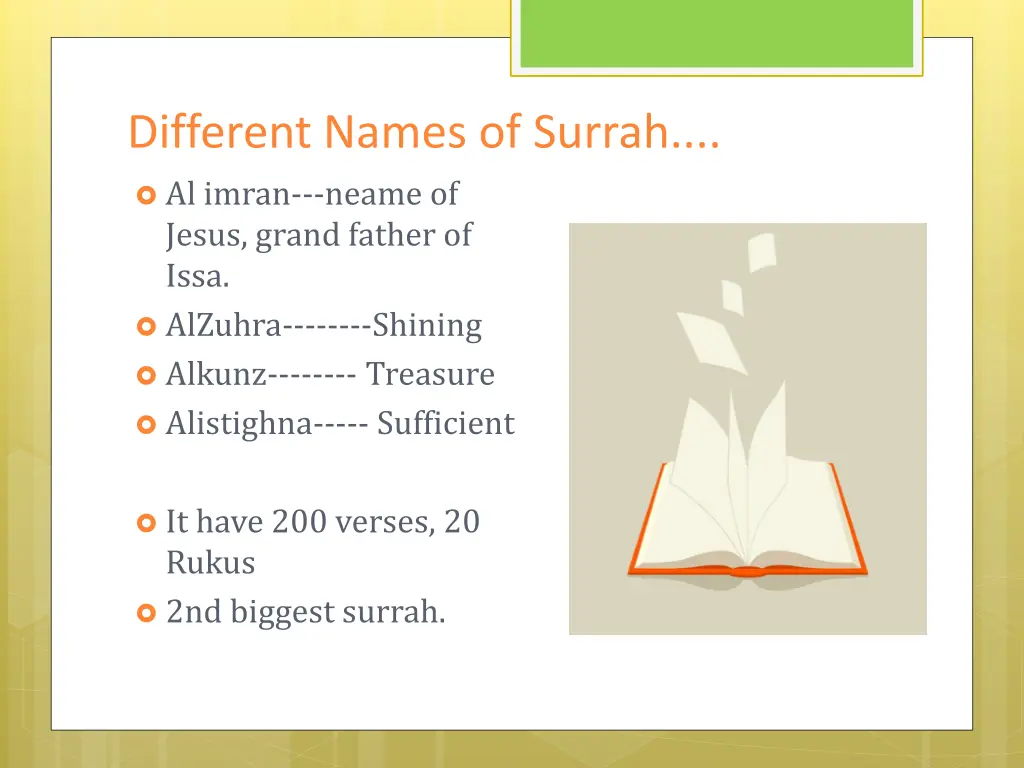 different names of surrah al imran neame of jesus