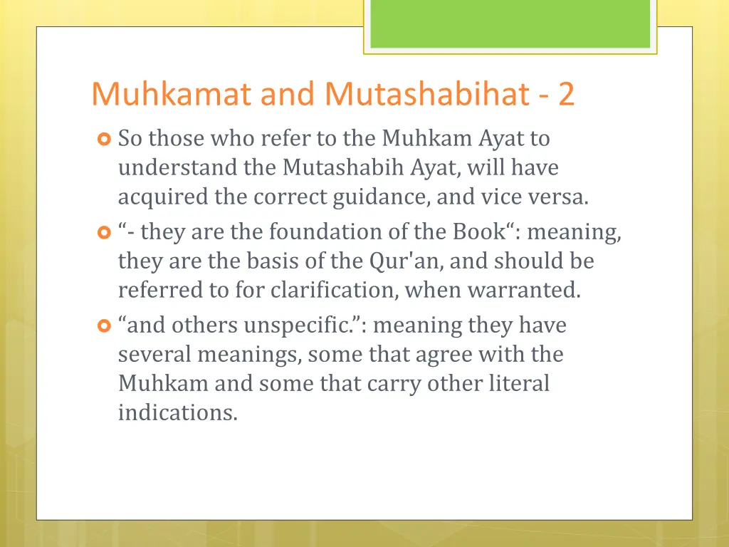 muhkamat and mutashabihat 2 so those who refer
