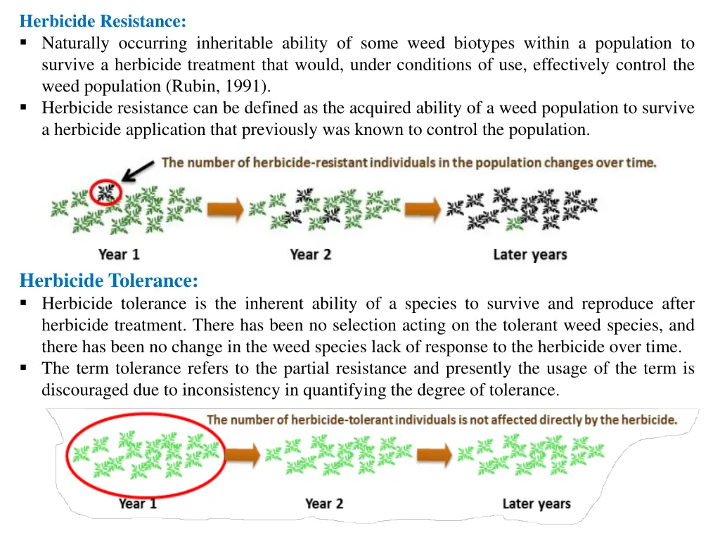 herbicide resistance naturally occurring