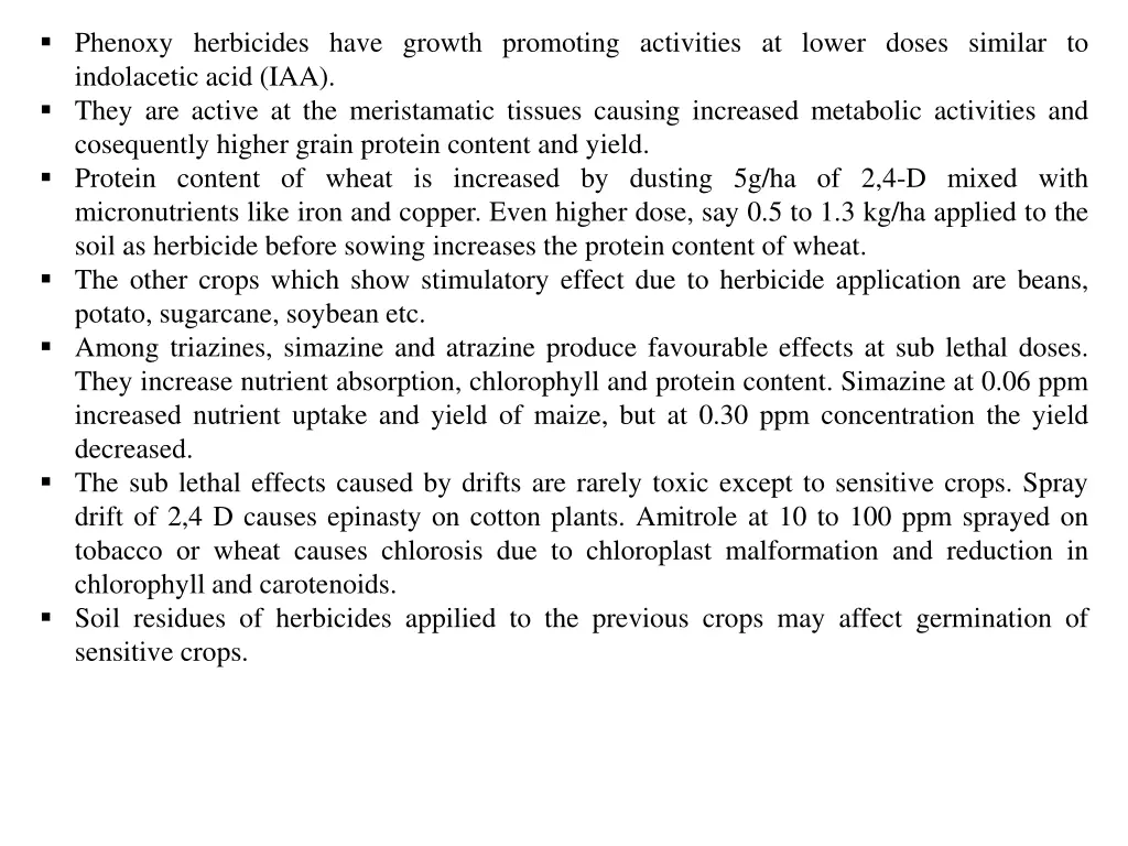 phenoxy herbicides have growth promoting