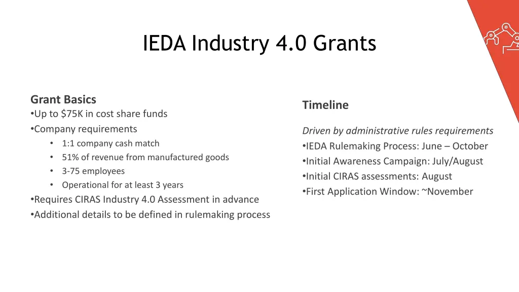 ieda industry 4 0 grants