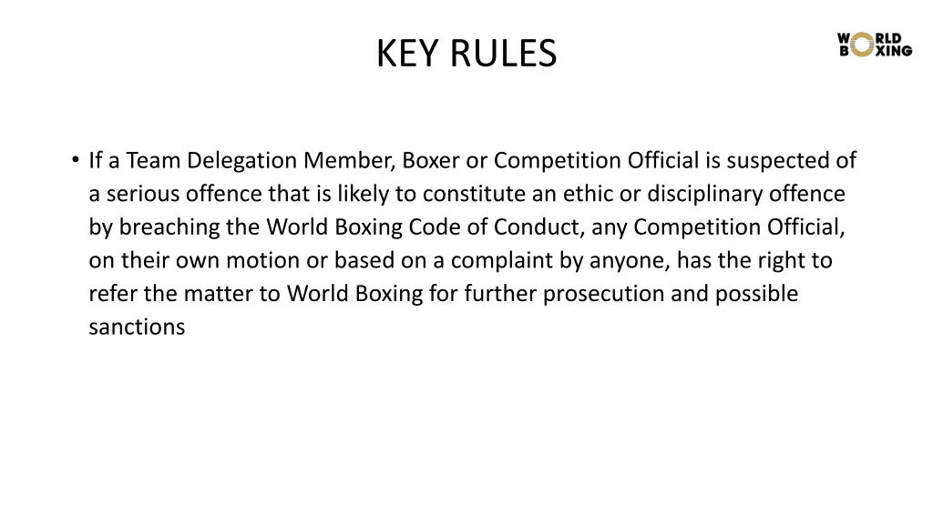 key rules 4