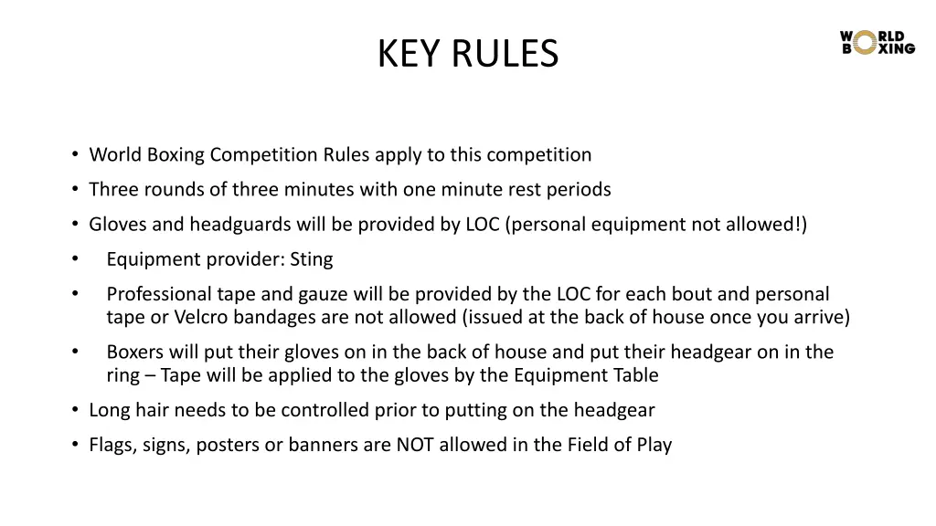 key rules