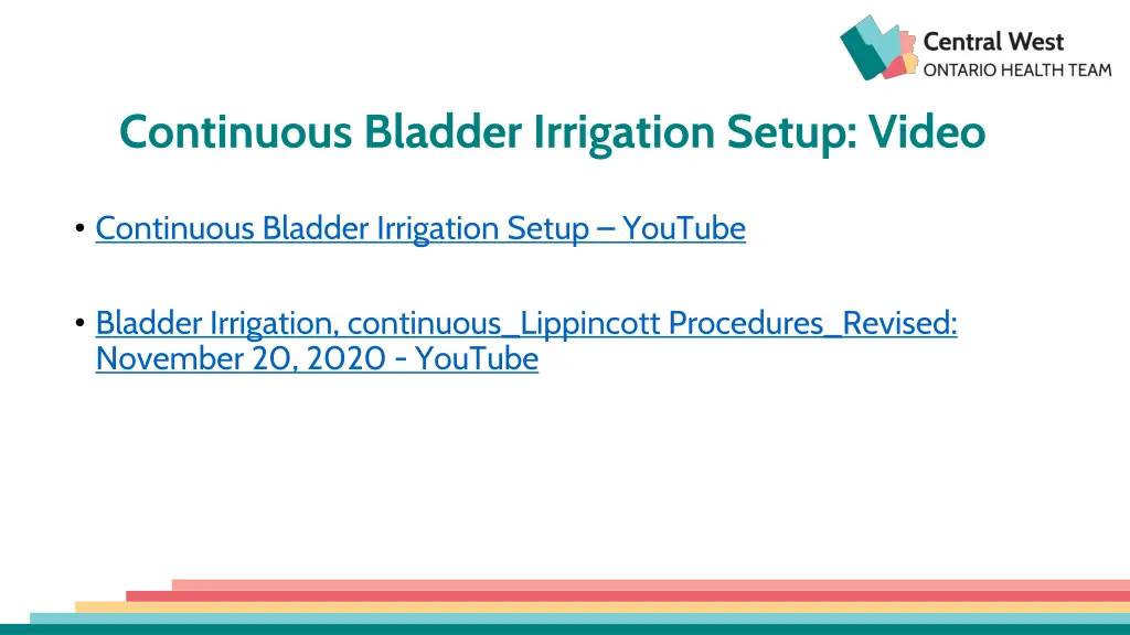 continuous bladder irrigation setup video