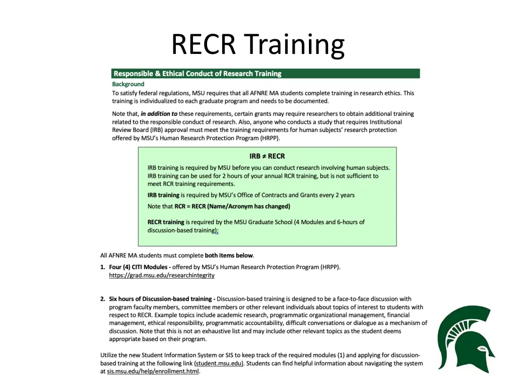 recr training