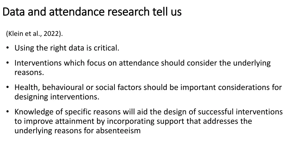 data and attendance research tell us data