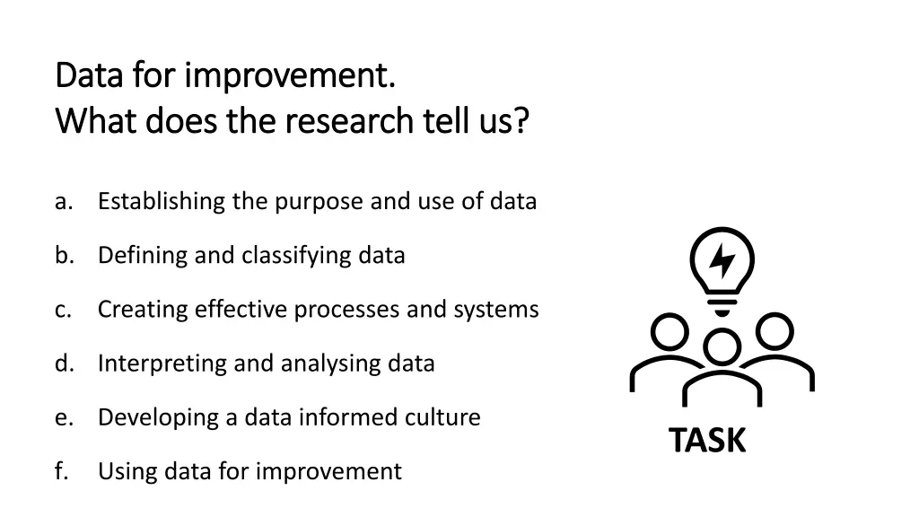 data for improvement data for improvement what