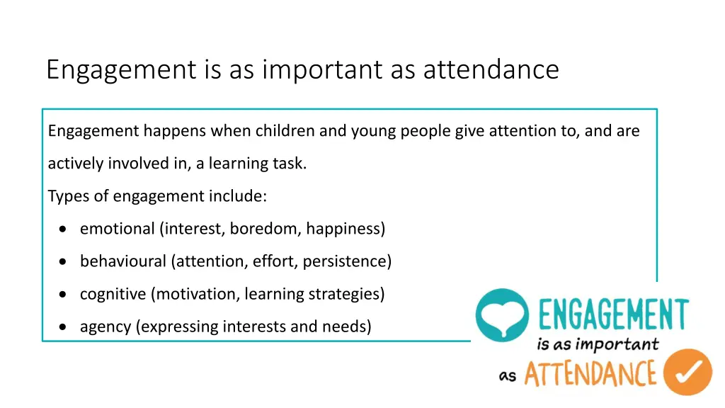 engagement is as important as attendance