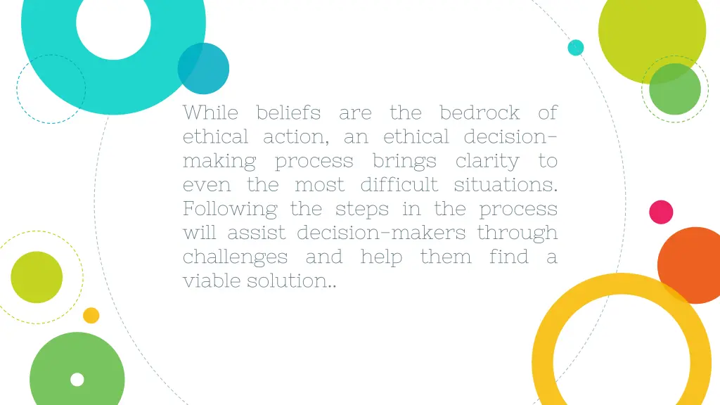 while beliefs are the bedrock of ethical action