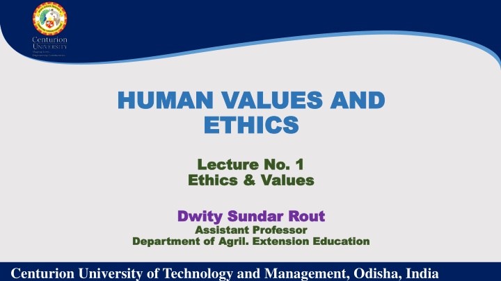 human values and human values and ethics ethics